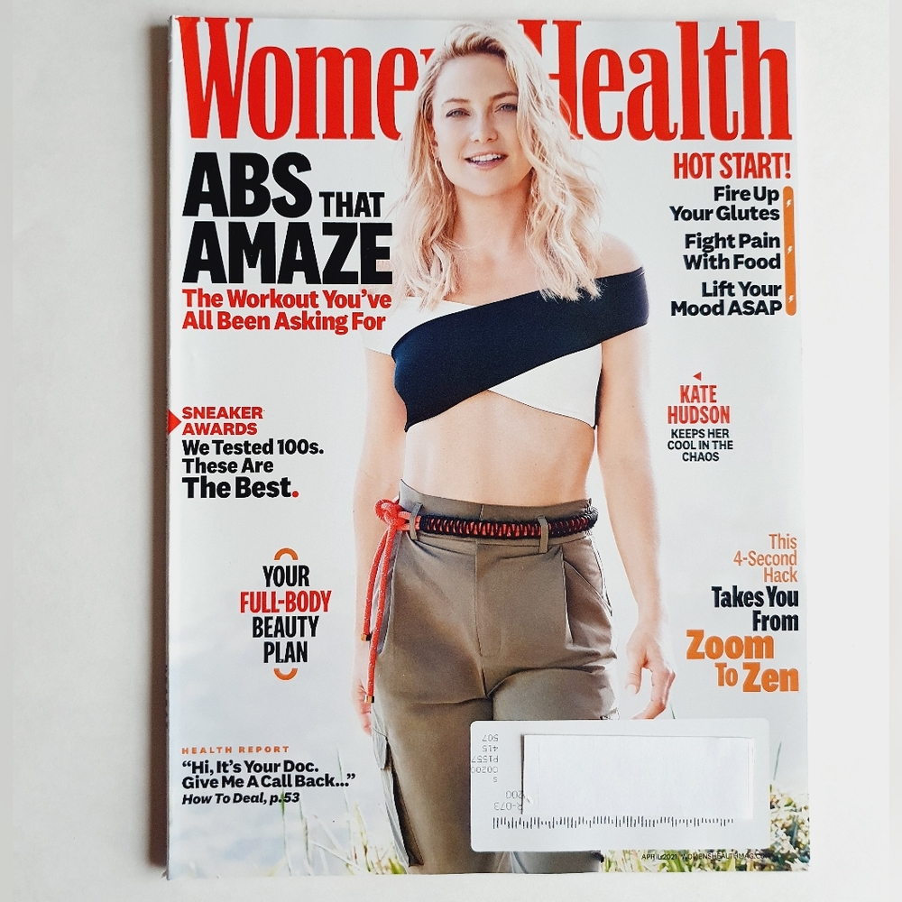Women's Health Magazine April, 2021 Kate Hudson - ABS That Amaze